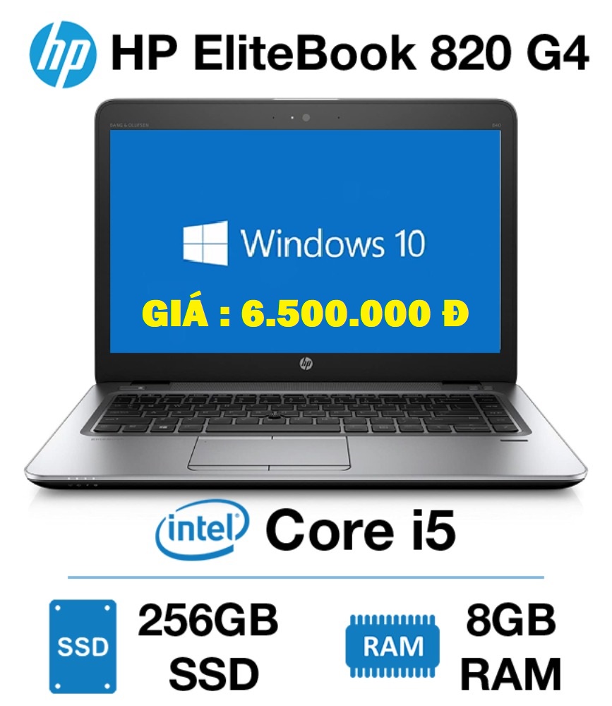  HP ELITEBOOK 820 G4 I5 7200U 8GB 256GB 12.5
