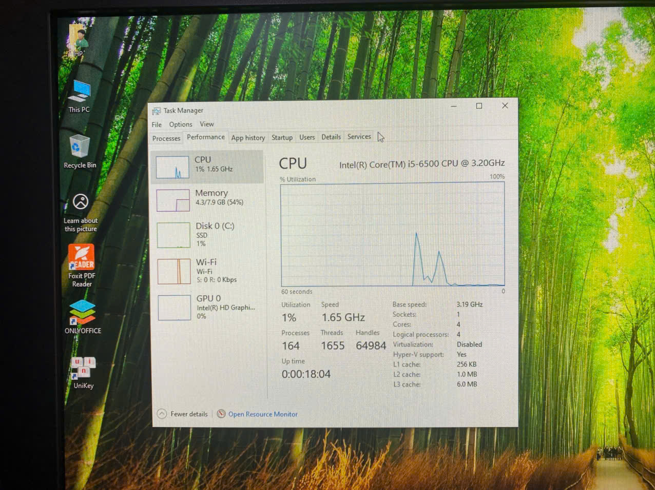 HP ALL IN ONE 600 G2 I5 6500T 8GB 256GB 21.5"FHD
