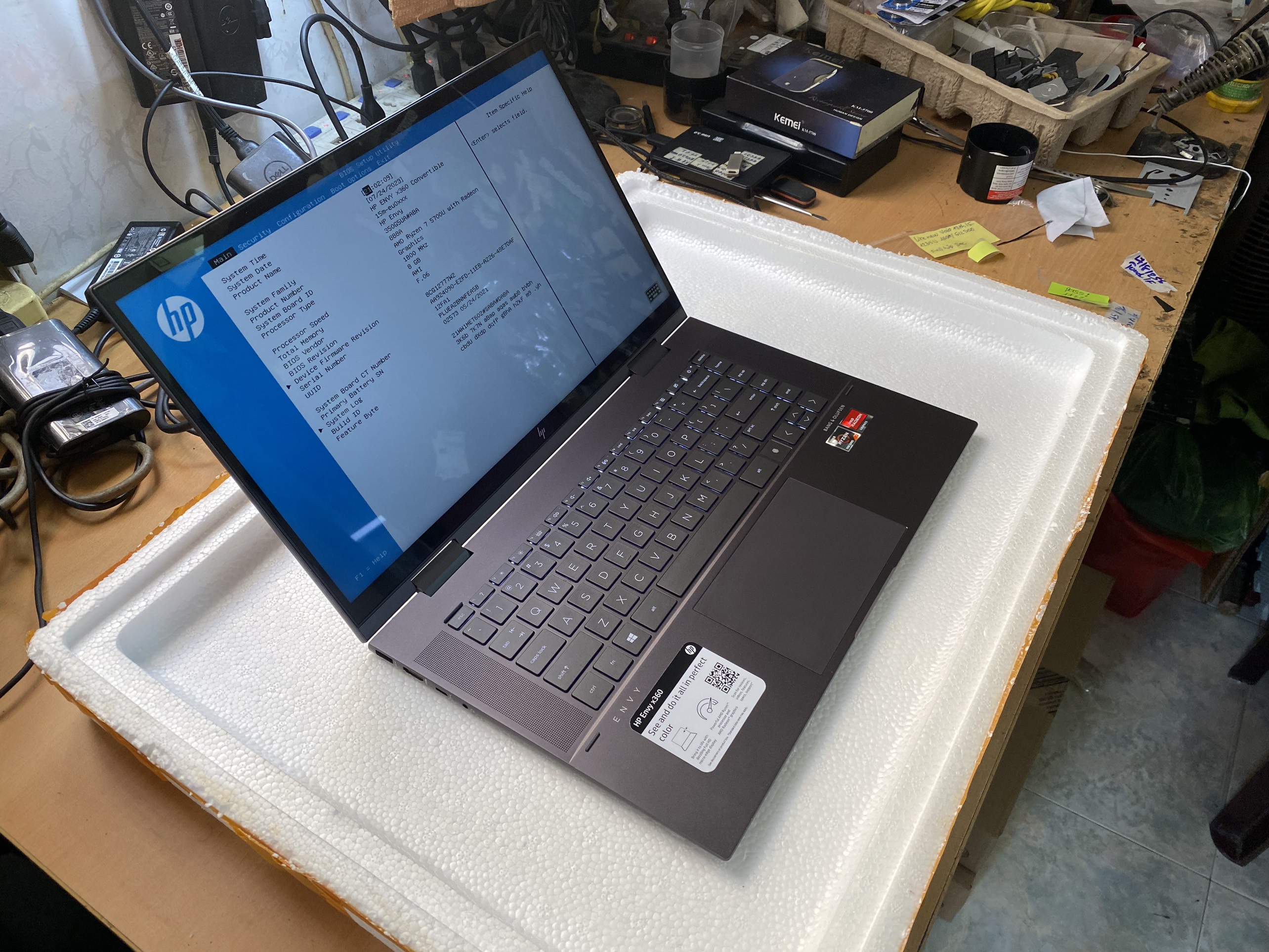 HP ENVY X360 2 IN 1 RYZEN 7 5700U 8GB 512GB 15.6"CẢM ỨNG