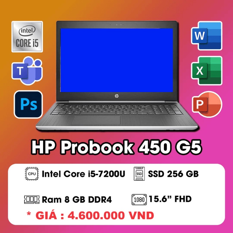 HP PROBOOK 450 G5 I5 7200U 8GB 256GB 15.6