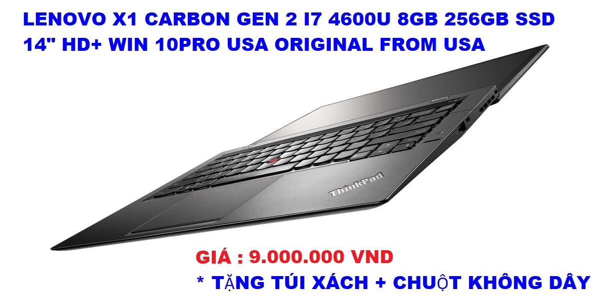 LENOVO X1 CARBON GEN 2 I7 4600U 8GB 256GB 14